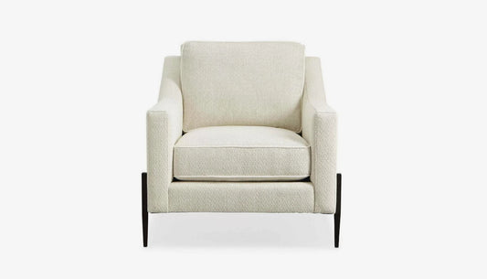 Remix Armchair in Husk Ivory Fabric & Braided Faux Leather