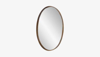 Oval Wall Mirror in Gold Leaf Finish