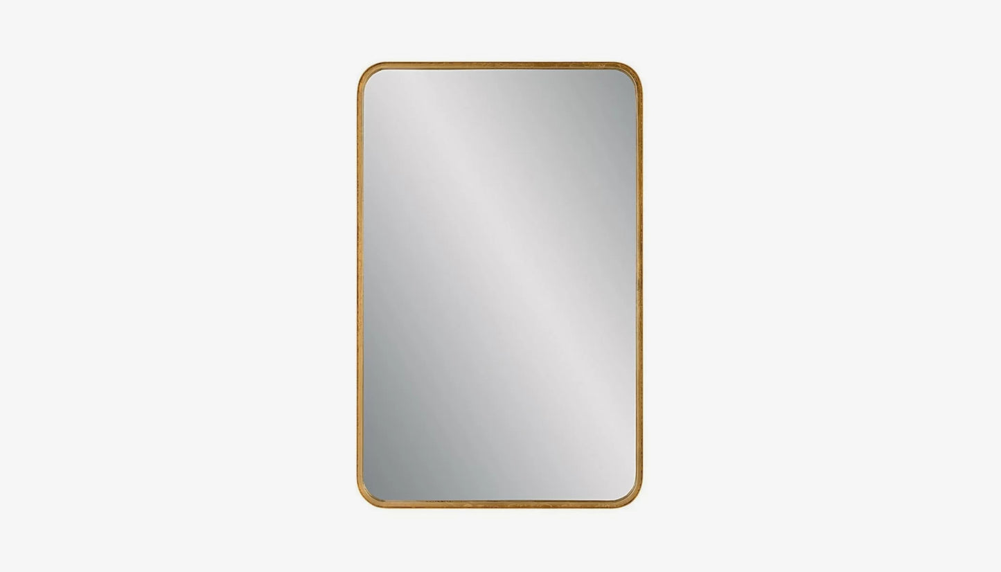 Toby Wall Mirror in Gold Leaf Finish