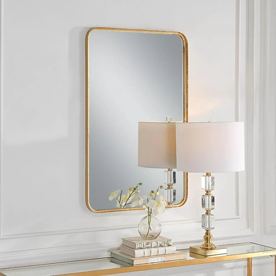 Toby Wall Mirror in Gold Leaf Finish