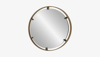 Maritime Wall Mirror in Gold & Dark Bronze Finish