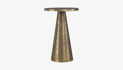 TulipSide Table in Antique Brass Finish