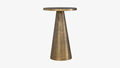 TulipSide Table in Antique Brass Finish