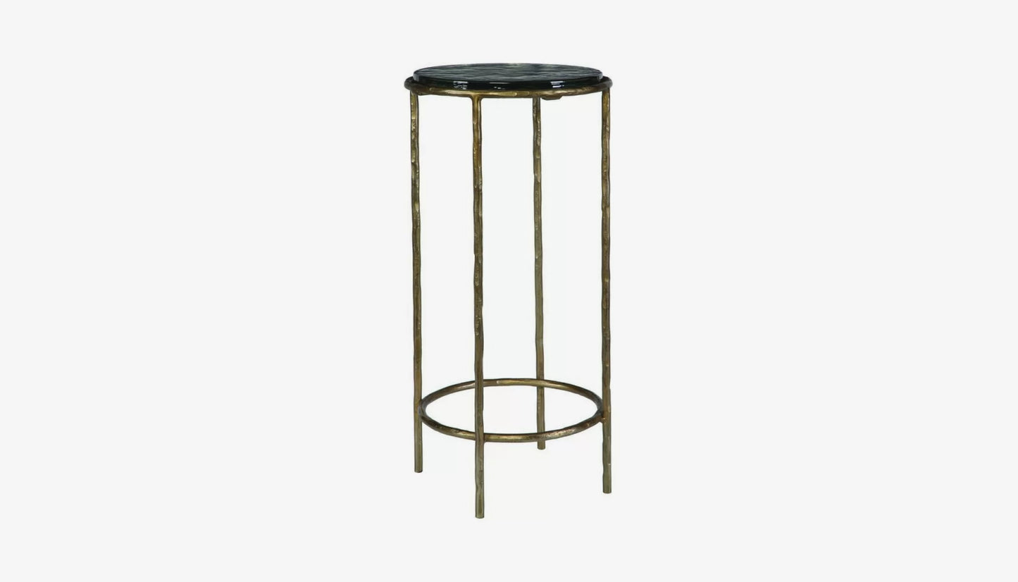 Chamber Side Table in Antique Gold Finish