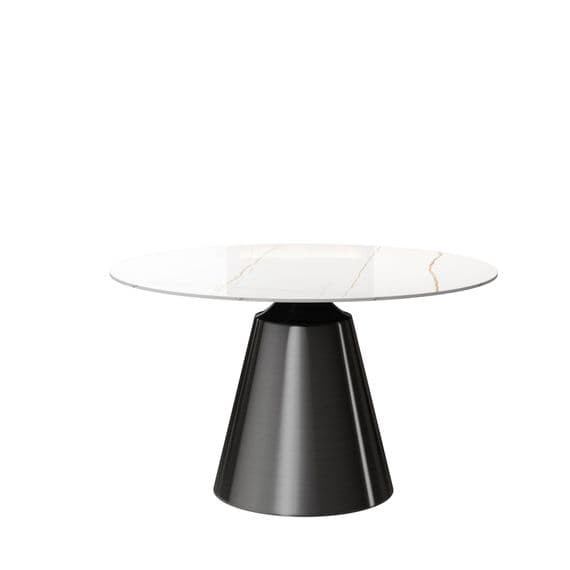 White Toby Sintered Stone Round Dining Table